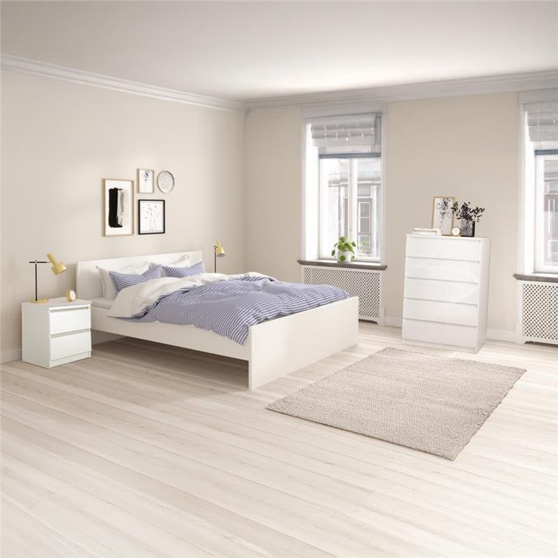 NAIA Bedroom Set-White Gloss