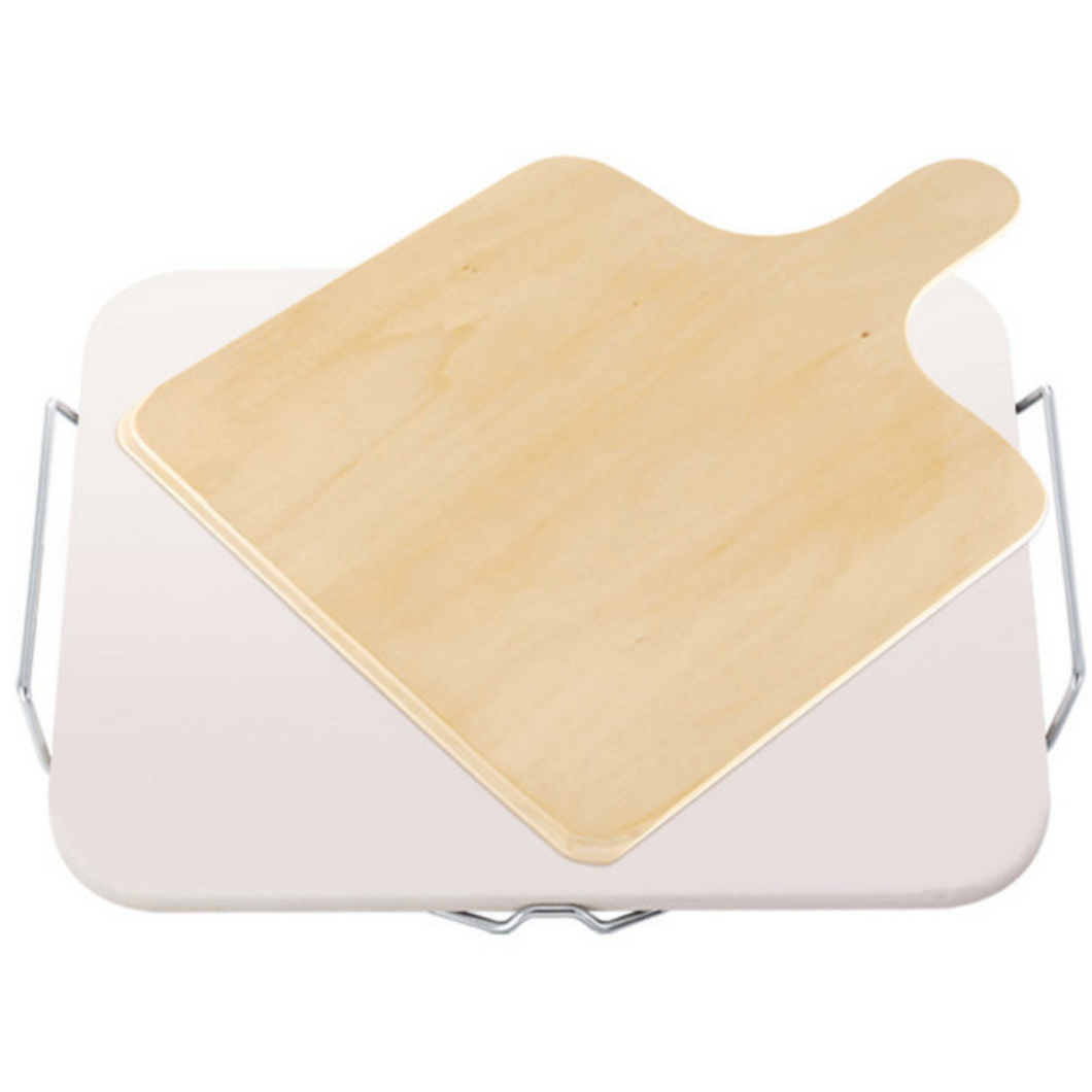 Baking Stone with Wooden Spatula